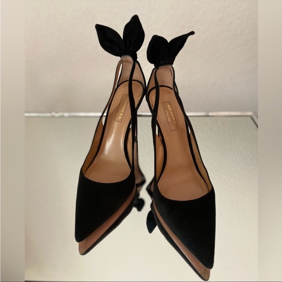 EUC🖤AQUAZZURA Deneuve suede heel pump - Picture 12 of 16